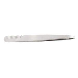 Pinzas 2 en 1 con Punta Inclinada y Peine para Cejas, Acero Inoxidable, Reutilizables, Duraderas, Herramienta de Doble Uso, Precisión, Punta Angulada de 25 Grados para Cejas - Product Image 3