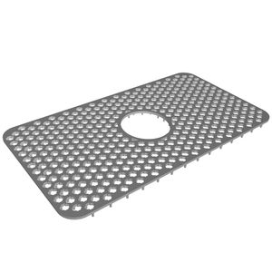 Tappetino Antiscivolo per Lavello da Cucina in Acciaio Inox con Foro Centrale per Scarico e Griglia in Silicone - Product Image 1
