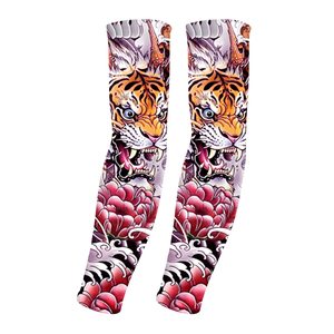 Manchon de cyclisme unisexe en polyester anti-UV avec imprimé crâne et serpent pour adultes - Product Image 2