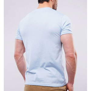 Camiseta de Hombre de Manga Corta, Corte Regular, de Poliéster/Algodón de Lujo, Diseño Nuevo, al por Mayor, de Marca Propia, Lisa - Product Image 3