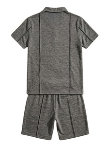 Ensemble t-shirt et short en coton premium personnalisé, nouveau look tendance pour streetwear et vêtements décontractés, unisexe - Product Image 2