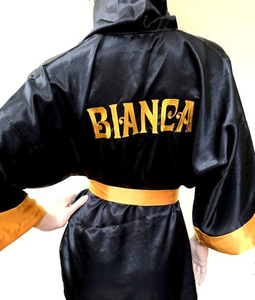 Hot Selling Lawd Sports Plus Size Silk Satin Boxing Gown <b>Hood</b> Custom Made High Quality Eco-Friendly Boxing Uniforms Pakistan - Product Image 5
