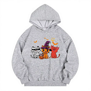Fabricante de Sudaderas con Capucha Extra Grandes de Algodón y Felpa Personalizadas, Sudadera de Mezcla de Algodón para Hombre, Sudadera con Capucha de Invierno con Estampado de Halloween, Venta al Por Mayor OEM - Product Image 1