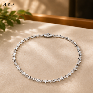 Collier Hip Hop personnalisé en or rose plaqué, saphir et moissanite VVS1 glacés, diamant rond brillant certifié GRA - Product Image 6