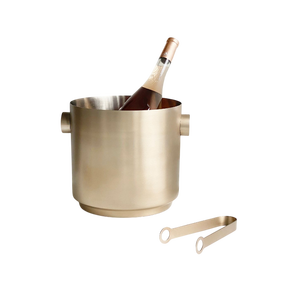 Seau à glace en acier inoxydable, design minimaliste rond, résistant à la rouille, refroidisseur de fête, bac à boissons, refroidisseur de bouteilles - Product Image 5