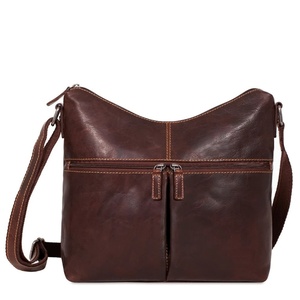 Sac de poitrine classique en cuir pleine fleur marron, sac à bandoulière vintage durable pour femme, idéal pour les voyages et l'usage quotidien, faible MOQ - Product Image 6