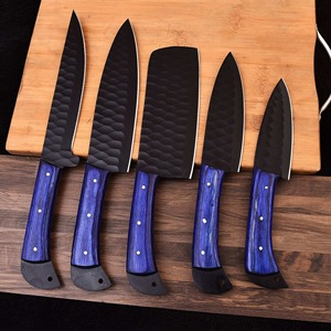 Juego de Cuchillos de Cocina Hechos a Mano con Hoja de Acero D2 y Mango de Madera, Cuchillo para Exteriores - Product Image 4