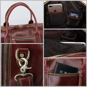 Wholesale Lightweight PU Leather Travel Duffle Bag Weekend Bag with Shoulder <b>Strap</b> for Other Sports Use - Product Image 4