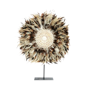Disque décoratif mural artisanal en plumes d'oie naturelles pour vêtements, chambre, salon, maison d'hôtes, fête, mariage - Product Image 1