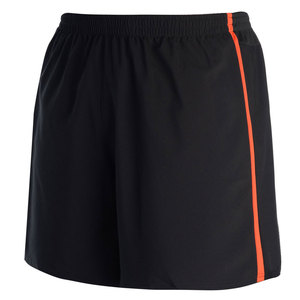 Breathable Black <b>Athletic</b> Shorts, Contrast Orange Piping, High-Performance Soccer Training Bottoms, OEM/ODM Running Shorts - Product Image 2