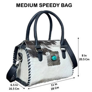 Bolso de Mano Mediano de Cuero Vacuno de Alta Calidad para Mujer, Bolso de Viaje Cruzado de Cuero Genuino Hecho a Mano por Diseñadores - Product Image 2