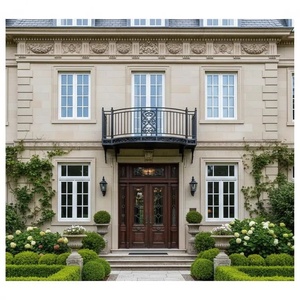 Victorian-style wrought iron balcony railing; rust-resistant,<b>wall</b>-<b>mounted</b> design; easy to assemble; suitable for outdoor spaces - Product Image 5