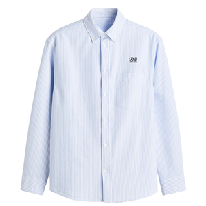 Chemise Oxford pour homme, coupe classique, en coton, manches longues, boutonnée, décontractée, pour le bureau, confortable et élégante. - Product Image 1