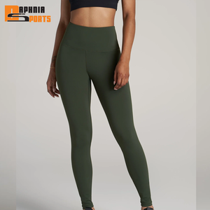 Leggings de sport et de yoga taille haute personnalisés en gros pour femmes, en polyester doux, avec poche, pour la gym et le fitness - Product Image 3