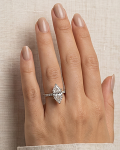 3.00 Ct Halo Marquise Cut Diamond Engagement & Wedding <b>Ring</b> 14K White Gold Luxury IGI Certified Rhodium Plated Women's - Product Image 3