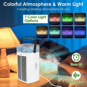 4 in 1 Portable <b>AC</b> Fan Humidifier Evaporative Air <b>Cooler</b> with Water Tank Low Noise EU Plug for Household Use <b>AC</b> Power Source - Product Image 5