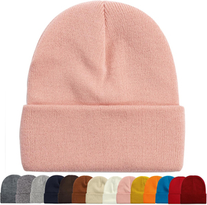 Unisex Lavender Purple Ribbed Knit Beanie <b>Hat</b> with Foldover Cuff <b>Warm</b> Winter Skull Cap Soft Stretch Casual Streetwear Outdoor - Product Image 6