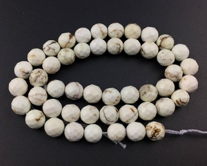 ลูกปัดแมกนีไซต์ธรรมชาติทรงเหลี่ยม ลูกปัดพลอยทรงกลม ร้อยเป็นเส้น สำหรับทำเครื่องประดับ งานฝีมือ DIY - Product Image 2