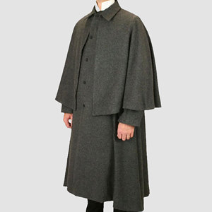 <b>Men's</b> <b>Long</b> Woolen Formal Coat With Turn-down Collar Single Breasted Button Closure Winter Wear - Product Image 2