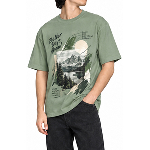 T-shirt en coton à imprimé graphique pour homme, pour un usage quotidien - Product Image 1