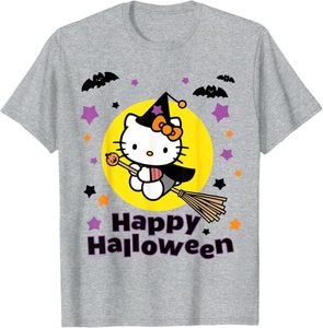 Camiseta con estampado de bruja de Halloween para hombre, camiseta informal de manga corta, cuello redondo de algodón, corte regular - Product Image 6