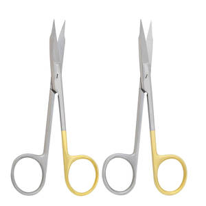 Ciseaux chirurgicaux droits et courbés, lot de deux, 13 cm, lame dentelée Super Cut pour une coupe précise des gencives - Product Image 4