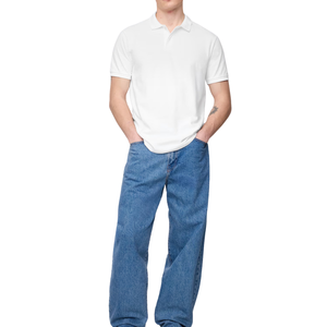 Polo décontracté blanc pour homme à manches courtes, personnalisable, vente en gros, coupe classique, couleur personnalisée, meilleure qualité - Product Image 4
