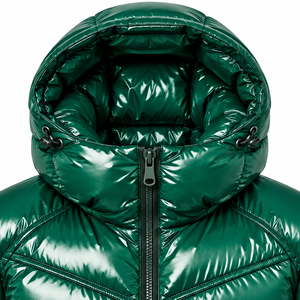 Veste matelassée en toile pour homme, prix de gros, col montant personnalisé, respirante, écologique, à capuche, fermeture éclair frontale, pour l'extérieur, hiver - Product Image 3