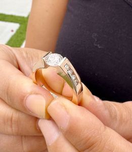 0.50CT Round Cut Diamond Wide Band <b>Ring</b> Solitaire Lab Grown 14K Yellow <b>Gold</b> For Unisex Birthdays Wishes Gift For Mom <b>Dad</b> - Product Image 1
