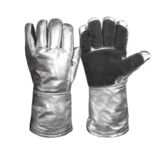 Guantes de Soldadura Antideslizantes de Cuero Reforzado con Aluminio, Protección para Manos con Puño de Seguridad Industrial para Construcción - Product Image 5