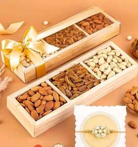 Boîte à fruits secs en bois personnalisable en taille, de forme carrée, hautement polie, avec 9 compartiments - Product Image 4