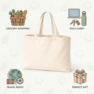 Premium Quality Cotton <b>Canvas</b> Tote <b>Bag</b> Reusable Eco Friendly Shopping Shoulder <b>Bag</b> For Daily Use Available At Export Price - Product Image 3