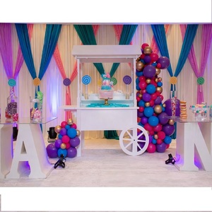 Chariots en bois pour décorations de fêtes d'anniversaire, chariots à bonbons, stands de chariots à bonbons pour décorations de mariage indien - Product Image 1