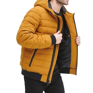 Men's Puffer <b>Jacket</b> 100% Nylon Stand Collar Patchwork Design Heavy Duty <b>Warm</b> Insulation Outdoor Extreme Cold Weather Protection - Product Image 5