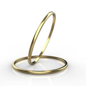Anillo Minimalista de Oro Amarillo Unisex para Uso Diario, Joyería Sencilla - Product Image 2