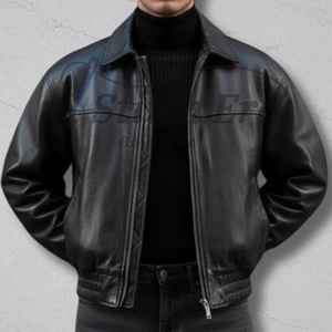 Blouson en cuir pour homme, imperméable et coupe-vent, personnalisable, avec coutures durables, pour un confort quotidien, vente en gros, export - Product Image 1