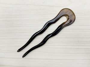 Nouvelle Épingle à Cheveux Moderne en Corne de Buffle Polie, Écologique et Naturelle, Art Populaire, 2 Dents, Faite à la Main, Sculptée, Accessoire de Décoration de Mariage, Cadeau - Product Image 2