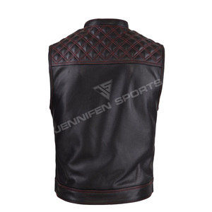 เสื้อกั๊กคุณภาพสูงไซส์ใหญ่พิเศษ รุ่น Super Rider Diamond Cut สำหรับผู้ชาย เสื้อแจ็คเก็ตหนังกันน้ำแบบกลับด้านได้สำหรับฤดูหนาว ขายส่งแบบใหม่ - Product Image 3