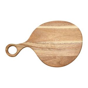 Tabla de cortar de madera rústica hecha a mano con patrón de veta de madera natural, gran grosor y diseño multiusos - Product Image 3
