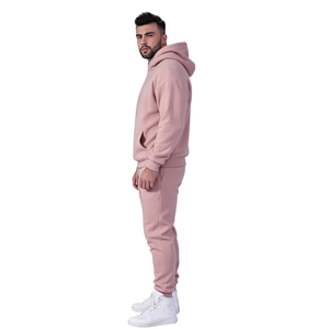 Men's 2 Piece Hoodie Set Solid Color Casual Tracksuit Drawstring Sweatpants Hooded <b>Sweatsuit</b> Olive Green - Product Image 2