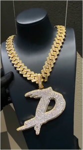 Colgante de Moissanita con Letra A-Z, 26 Letras, Certificado GRA, Joyería Hip Hop para Hombre, Plata 925, Color D, VVS - Product Image 4