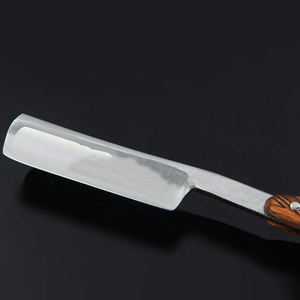 Premium Straight <b>Edge</b> Barber Razor Wooden Handle Shaving Razors with Customized Logo - Product Image 4