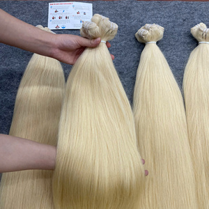 ¡MÁS VENDIDO! Extensiones de cabello humano vietnamita 100% natural, color rubio, precio al por mayor, cabello virgen liso natural en trama. - Product Image 2