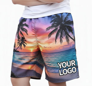 Shorts de Playa Sublimados con Logotipo Personalizado para Mujer y Hombre, Transpirables, de Secado Rápido, Poliéster/Algodón, Ecológicos - Product Image 4