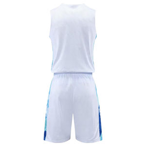 Ensemble d'uniformes de basketball personnalisés 100% polyester sans manches avec logo personnalisé, nom, numéro, impression par sublimation, broderie, appliqué - Product Image 5