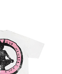 <b>White</b> <b>Men's</b> Oversized T-Shirt With Hot Girl Club Print Back Logo Street Style Short Sleeve O-Neck Jersey Cotton - Product Image 4
