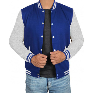 Chaqueta de Invierno Elegante para Hombre, Diseño Varsity Letterman 100% Lona de Alta Calidad con Cuerpo de Lana, Mangas de Cuero y Cuello Alto - Product Image 1