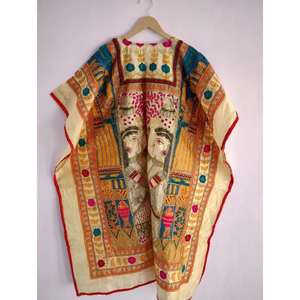 Kaftan en soie à fleurs pour femmes, style moderne, élégant, pour couvrir les maillots de bain, par Ethnic Craft Hub (Inde) - Product Image 2