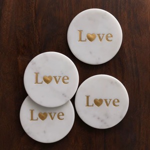 White Marble Stone <b>Coasters</b> Classic Design Durable Reusable 10cm Diameter 10mm Thick Handmade <b>Drink</b> <b>Coasters</b> for Kitchen Dining - Product Image 4