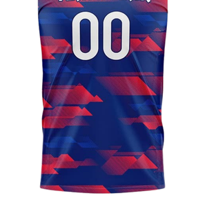 Maillot de football sans manches à capuche pour garçons, uniforme d'équipe personnalisé, imprimé géométrique abstrait sublimé, nom et numéro - Product Image 5